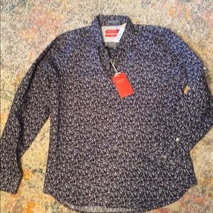 NWT Bruno Milano Button Front Floral Shirt L